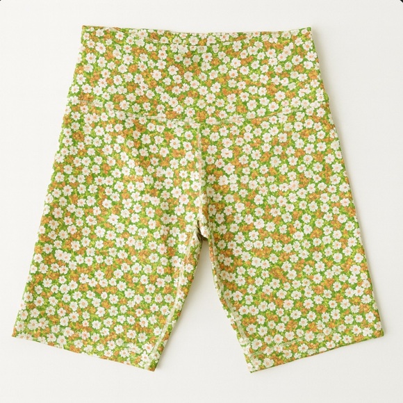 Tory Sport Daisy Floral High Rise Weightless Cycling Shorts Women XS Activewear - Picture 6 of 7